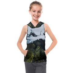 Blue Whales Dream Kids  Sleeveless Hoodie by goljakoff