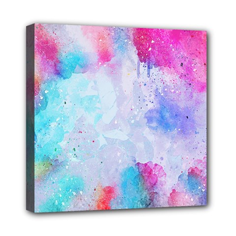 Rainbow Paint Mini Canvas 8  X 8  (stretched) by goljakoff