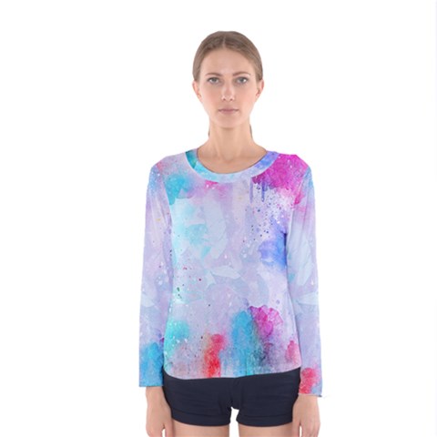 Rainbow Paint Women s Long Sleeve Tee by goljakoff