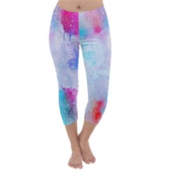 Rainbow Paint Capri Winter Leggings  by goljakoff