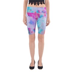 Rainbow Paint Yoga Cropped Leggings by goljakoff