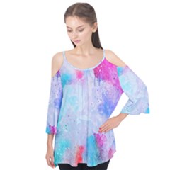 Rainbow Paint Flutter Tees