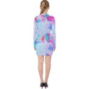 Rainbow paint V-neck Bodycon Long Sleeve Dress View2