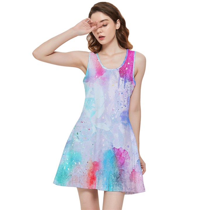 Rainbow paint Inside Out Racerback Dress