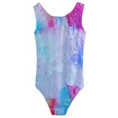 Rainbow Paint Kids  Cut-out Back One Piece Swimsuit