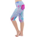 Rainbow paint Lightweight Velour Cropped Yoga Leggings View2