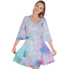 Rainbow Paint Velour Kimono Dress by goljakoff