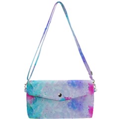 Rainbow Paint Removable Strap Clutch Bag