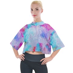 Rainbow Paint Mock Neck Tee by goljakoff