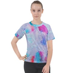 Rainbow Paint Women s Sport Raglan Tee