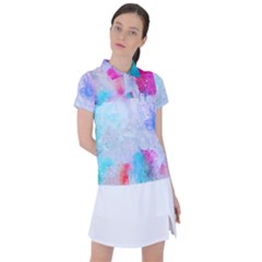 Rainbow Paint Women s Polo Tee