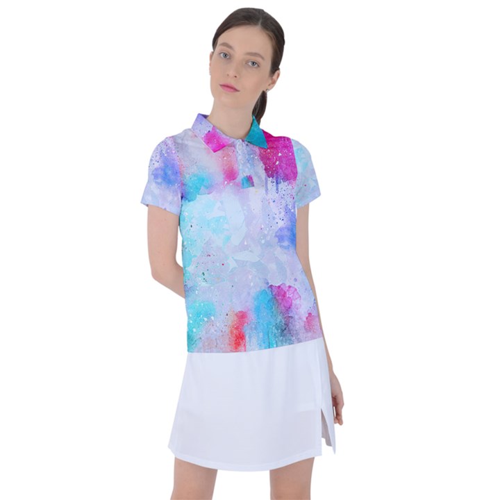 Rainbow paint Women s Polo Tee