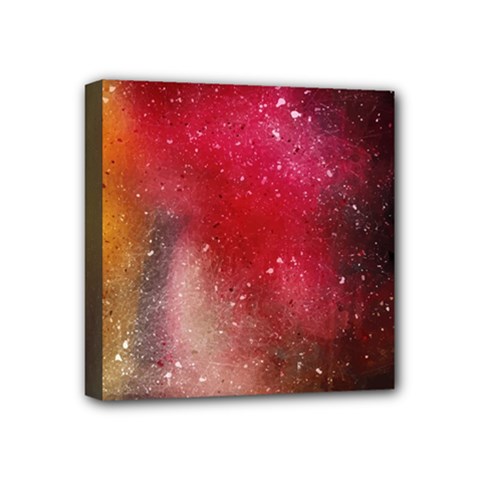 Red Galaxy Paint Mini Canvas 4  X 4  (stretched) by goljakoff