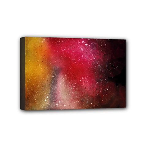 Red Galaxy Paint Mini Canvas 6  X 4  (stretched) by goljakoff