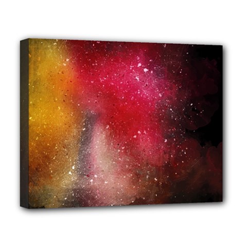 Red Galaxy Paint Deluxe Canvas 20  X 16  (stretched) by goljakoff