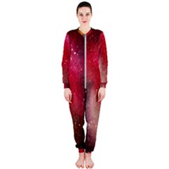 Red Galaxy Paint Onepiece Jumpsuit (ladies)  by goljakoff