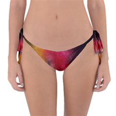 Red Galaxy Paint Reversible Bikini Bottom by goljakoff