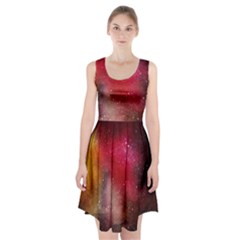 Red Galaxy Paint Racerback Midi Dress by goljakoff