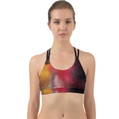 Red Galaxy Paint Back Web Sports Bra by goljakoff