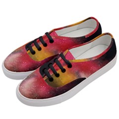 Red Galaxy Paint Women s Classic Low Top Sneakers by goljakoff