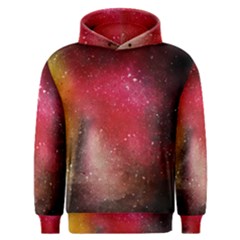 Red Galaxy Paint Men s Overhead Hoodie by goljakoff