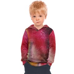 Red Galaxy Paint Kids  Overhead Hoodie by goljakoff