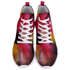 Red Galaxy Paint Men s Lightweight High Top Sneakers by goljakoff