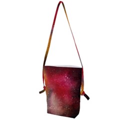 Red Galaxy Paint Folding Shoulder Bag