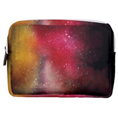 Red Galaxy Paint Make Up Pouch (medium) by goljakoff