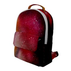 Red Galaxy Paint Flap Pocket Backpack (large) by goljakoff