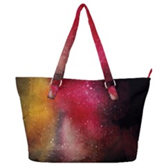 Red Galaxy Paint Full Print Shoulder Bag by goljakoff