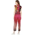 Red galaxy paint Women s Frill Top Jumpsuit View2