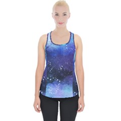 Blue Space Paint Piece Up Tank Top by goljakoff