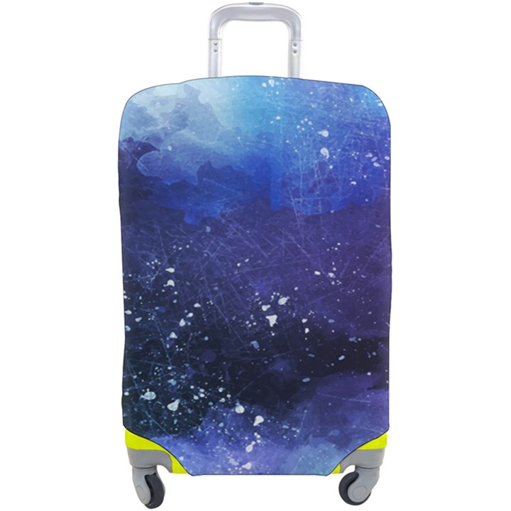 Blue space paint Luggage Cover (Large)