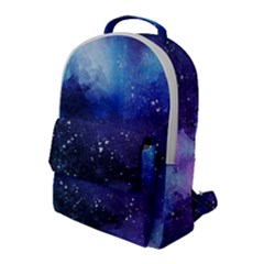 Blue Space Paint Flap Pocket Backpack (large) by goljakoff