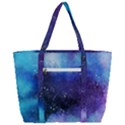 Blue space paint Zip Up Canvas Bag View3