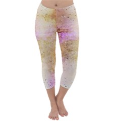 Golden Paint Capri Winter Leggings  by goljakoff