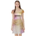 Golden paint Short Sleeve Skater Dress View1