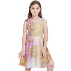 Golden Paint Kids  Skater Dress