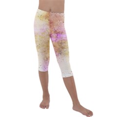 Golden Paint Kids  Lightweight Velour Capri Leggings  by goljakoff