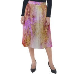 Golden Paint Classic Velour Midi Skirt  by goljakoff