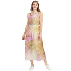 Golden Paint Boho Sleeveless Summer Dress by goljakoff