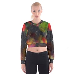 Color Splashes Cropped Sweatshirt by goljakoff