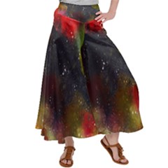 Color Splashes Satin Palazzo Pants by goljakoff