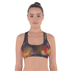 Color Splashes Cross Back Sports Bra by goljakoff