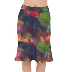 Color Splashes Short Mermaid Skirt by goljakoff