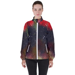 Color Splashes Women s High Neck Windbreaker by goljakoff