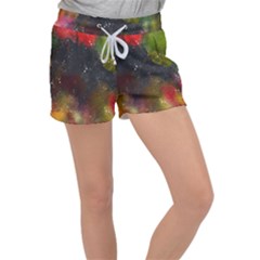 Color Splashes Velour Lounge Shorts by goljakoff