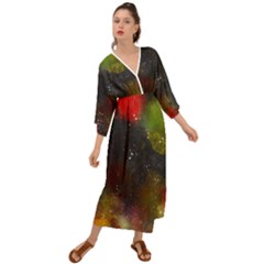 Color Splashes Grecian Style  Maxi Dress by goljakoff