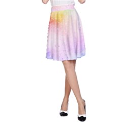 Rainbow Splashes A-line Skirt by goljakoff